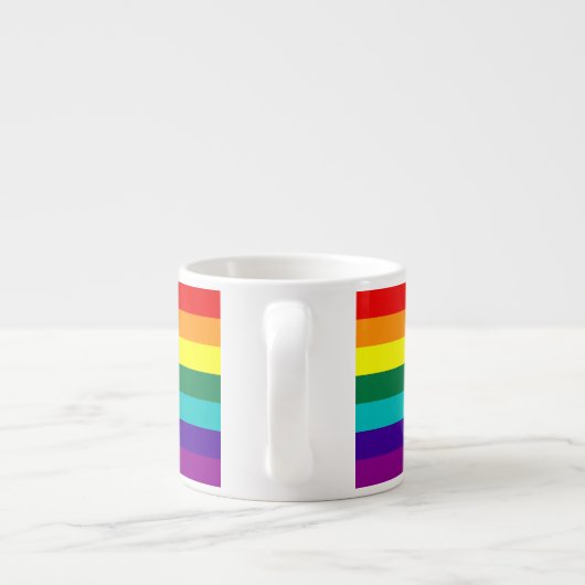 7 Regenbogen-Gay Pride-Flag Espressotasse (Rückseite)