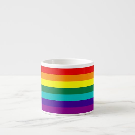 7 Regenbogen-Gay Pride-Flag Espressotasse (Vorderseite)