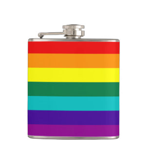 7 Regenbogen-Gay Pride-Flag Flachmann