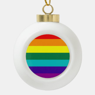 7 Regenbogenfarben Keramik Kugel-Ornament