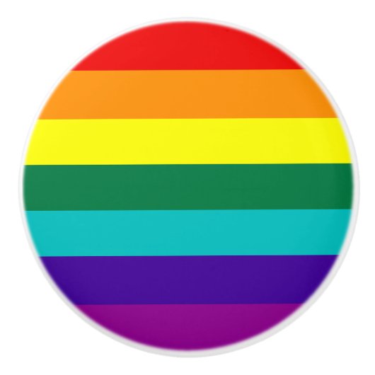 7 Regenbogenfarben Keramikknauf (Vorderseite)