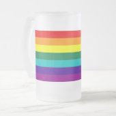 7 Regenbogenfarben Mattglas Bierglas (Vorderseite Links)