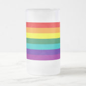 7 Regenbogenfarben Mattglas Bierglas (Mittel)