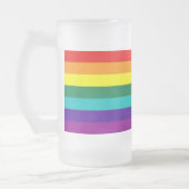 7 Regenbogenfarben Mattglas Bierglas (Links)