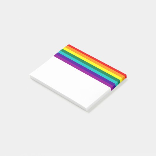 7 Regenbogenfarben Post-it Klebezettel (angewinkelt)