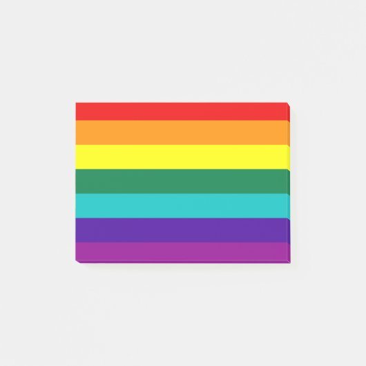 7 Regenbogenfarben Post-it Klebezettel (Vorderseite)
