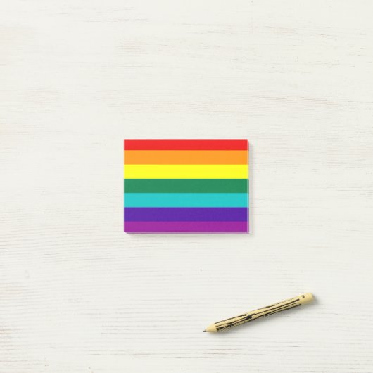 7 Regenbogenfarben Post-it Klebezettel (Auf Schreibtisch)