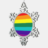 7 Regenbogenfarben Schneeflocken Zinn-Ornament (Rechts)