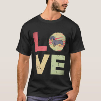 7 Retro vintage Dachshund Hundemutter Geschenke Da T-Shirt