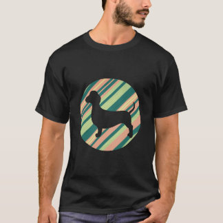 7 Retro Vintage Dackel-Hunderasse Silhouette T-Shirt