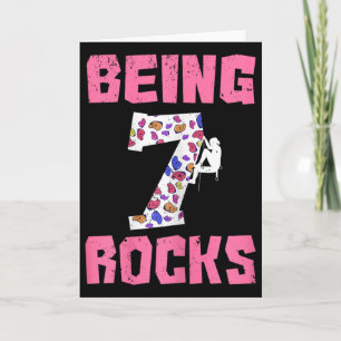 7 Rocks Geburtstagsmädchen Klettern Karte