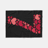 7 Romantic 67 Heart Pattern Valentine Love Trend 6 Fleecedecke (Vorderseite (Horizontal))