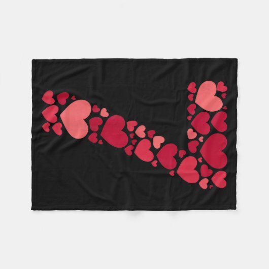 7 Romantic 67 Heart Pattern Valentine Love Trend 6 Fleecedecke (Vorderseite (Horizontal))