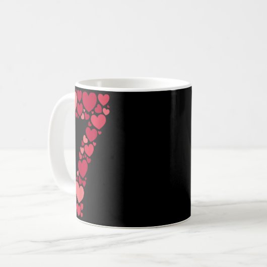 7 Romantic 67 Heart Pattern Valentine Love Trend 6 Kaffeetasse (Vorderseite Links)