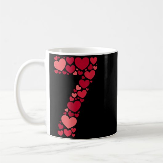 7 Romantic 67 Heart Pattern Valentine Love Trend 6 Kaffeetasse (Links)