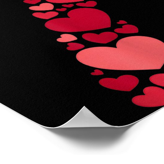 7 Romantic 67 Heart Pattern Valentine Love Trend 6 Poster (Ecke)