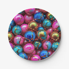 7" Round Paper Plate Pappteller