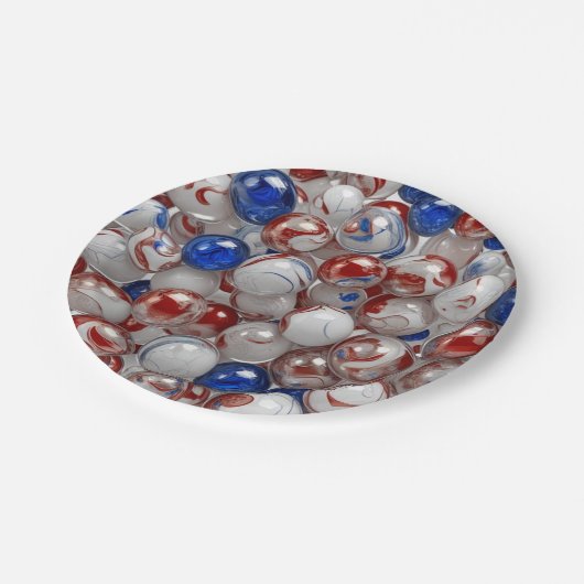 7" Round Paper Plate Pappteller (Schrägansicht)