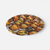 7" Round Paper Plate Pappteller (Schrägansicht)