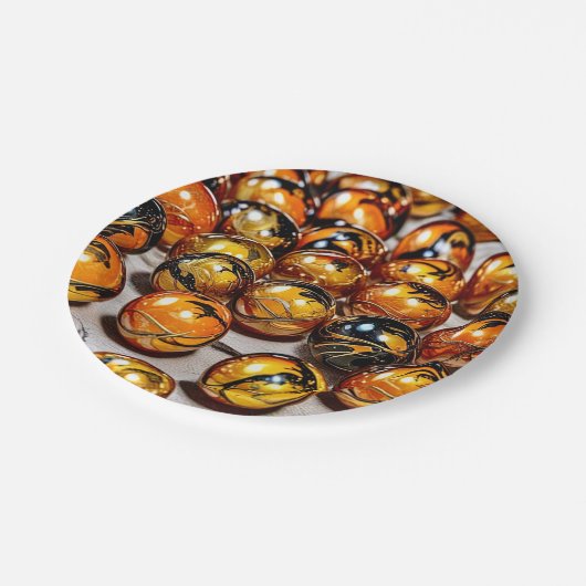 7" Round Paper Plate Pappteller (Schrägansicht)