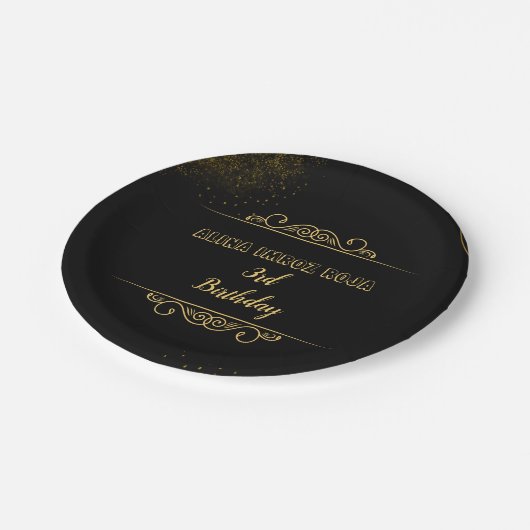 7" Rundfloropapier Pappteller (Schrägansicht)