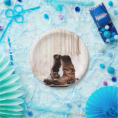 7" Rundpapier Bohle Land Rustikaler Western Pappteller (Party)