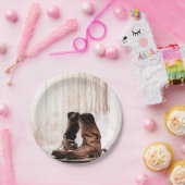 7" Rundpapier Bohle Land Rustikaler Western Pappteller (Party)