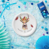 7" Rundpapier Boho Reh Buck Head Browning Pappteller (Party)