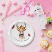 7" Rundpapier Boho Reh Buck Head Browning Pappteller (Party)