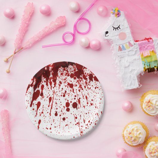 7" Rundpapier Plate Spritzer Vampire Gothic Pappteller (Party)