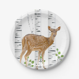 7" Rundpapier-Platte Hirschknochen-Etikett Pappteller