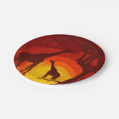 7" Rundpapier Tafel Afrikanische Safari Giraffe Su Pappteller (Schrägansicht)