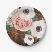 7" Rundpapierplatine Geometric Garden Rose Stall Pappteller (Vorderseite)