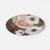 7" Rundpapierplatine Geometric Garden Rose Stall Pappteller (Schrägansicht)