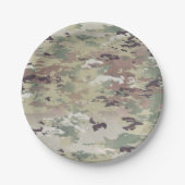 7" Rundpapierplatte Army OCP Camouflage Uniform Ca Pappteller (Vorderseite)