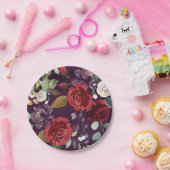 7" Rundpapierplatte Lila Rose Gold Geomet Pappteller (Party)