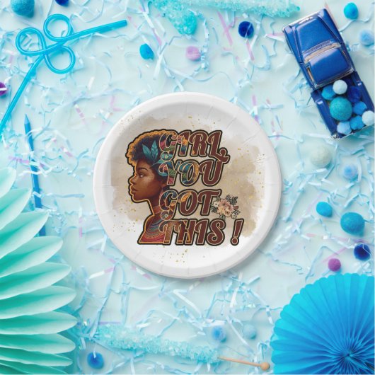 7" Rundpapierplatte - Mädchen, das Got du! Pappteller (Party)