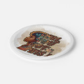 7" Rundpapierplatte - Mädchen, das Got du! Pappteller (Schrägansicht)