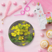 7" Rundpapierplatte mit gelber Blume Pappteller (Party)