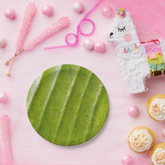 7" Rundpapierplatte mit reinem Bananenblatt Pappteller (Party)