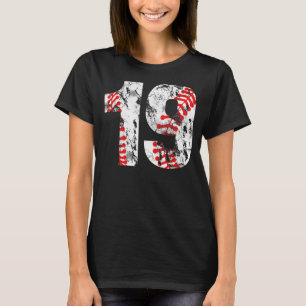7 Scal19 Geburtstagszahl Jahre alter Baseballjunge T-Shirt