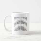 7 schmutzige binäre Wörter Kaffeetasse (Links)