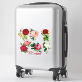 7 Schöne Rose für Scrapbooking Aufkleber (Koffer)