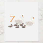 7 Schwäne Weinetikett (Einzelnes Label)