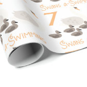 7 Schwänze im Schwimmen Geschenkpapier (Rolleneckpunkt)