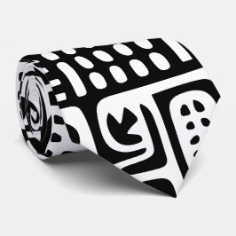 7 schwarze und weiße Doodles Krawatte