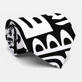 7 schwarze und weiße Doodles Krawatte