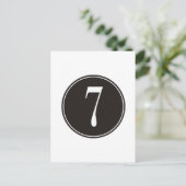 7 Schwarzer Kreis Postkarte (Stehend Vorderseite)