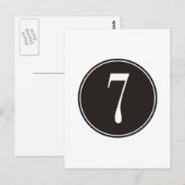 7 Schwarzer Kreis Postkarte (Vorne/Hinten)
