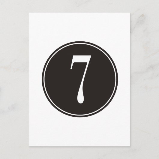 7 Schwarzer Kreis Postkarte (Vorderseite)